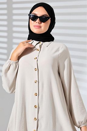 پیراهن طوسی زنانه رگولار Berel Moda - کد 853899146