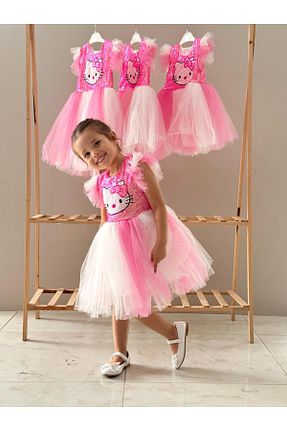لباس صورتی بچه گانه جین Fatma Kına Fenomen Kids - کد 854364191