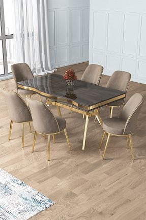 ست میز ناهارخوری مشکی Canisa - کد 808068063