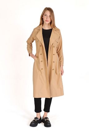 ترنچکت قهوه ای زنانه بدون آستر Rays - کد 856955398
