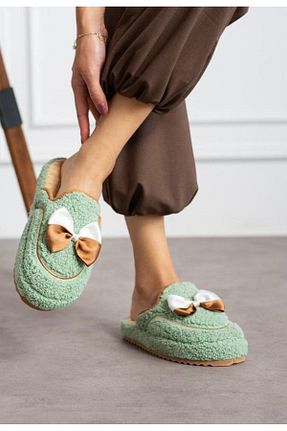 دمپائی خانگی سبز زنانه پارچه ای Slipcat - کد 857097025