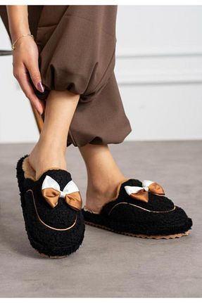 دمپائی خانگی مشکی زنانه پارچه ای Slipcat - کد 857097131