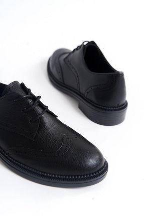 کفش آکسفورد مشکی زنانه چرم مصنوعی öz se shoes - کد 768075302