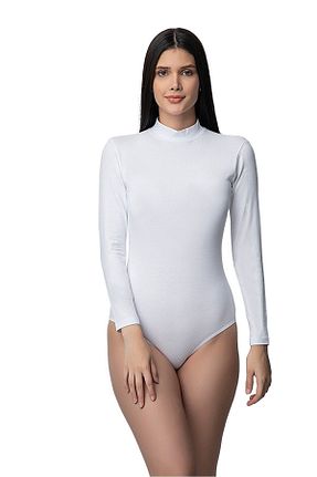 بادی سفید زنانه یقه ماهیگیر BAMBİDİBA - کد 791682554