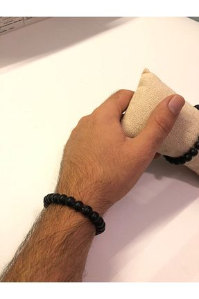دستبند جواهر مشکی مردانه منجق My Moment - کد 857011058