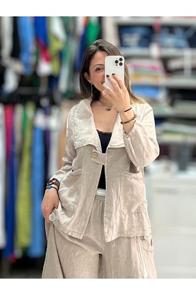 کت مشکی زنانه اورسایز Hanımefendi Butik - کد 857011782