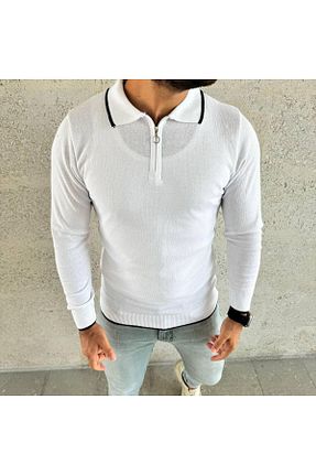 سوئیشرت سفید مردانه ساده LUPERCUS - کد 854915143