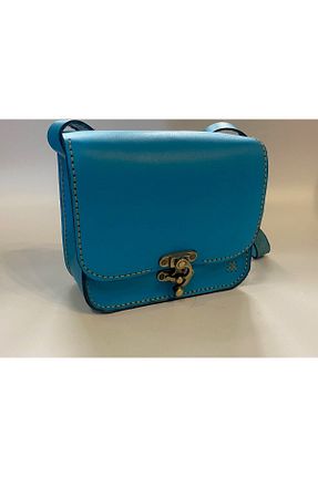 کیف پستچی آبی زنانه چرم خالص Yaban Collection - کد 669027803