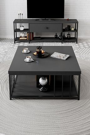 میز جلو مبلی مشکی فلزی Modatte - کد 172540701