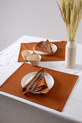 سرویس آمریکائی قهوه ای مستطیل Wellstil - کد 737120542