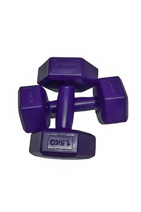 دمبل و صفحه وزنه بنفش پلاستیک Delta - کد 832738868
