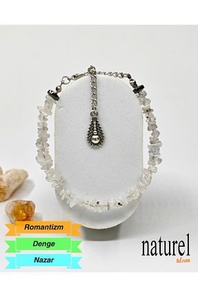 دستبند جواهر طوسی زنانه سنگ طبیعی Naturel Tılsım - کد 380333378