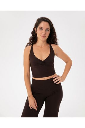 نیم تنه اسپرت قهوه ای زنانه الیاف Ayma Active - کد 855598211