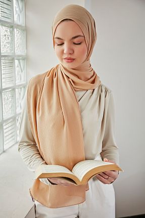 شال قهوه ای زنانه شیفون Scarf - کد 816227267