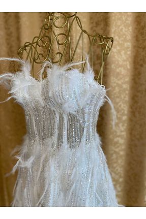 لباس عروس سفید زنانه توری sılakaratasbride - کد 845497298