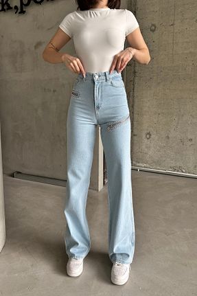 شلوار جین آبی زنانه پاچه گشاد XRAY JEANS - کد 857229452