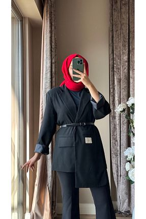 کت بلیزر مشکی زنانه کرپ MISEY BOUTIQUE - کد 857258898