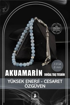 تسبیح آبی سنگ طبیعی OSMANLI DOĞAL TAŞ - کد 665736558