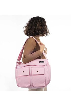 کیف پستچی صورتی زنانه HEPBİMODA - کد 857295096