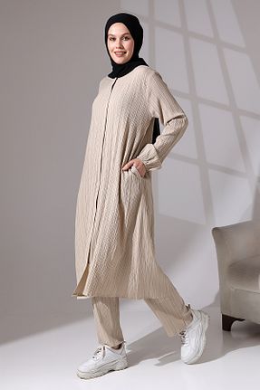 لباس حجاب بژ زنانه رگولار ihvanonline - کد 814899874