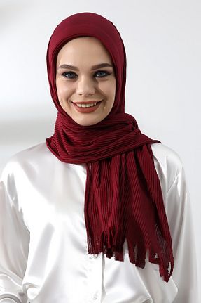 شال زرشکی زنانه پنبه ای ihvanonline - کد 782582430