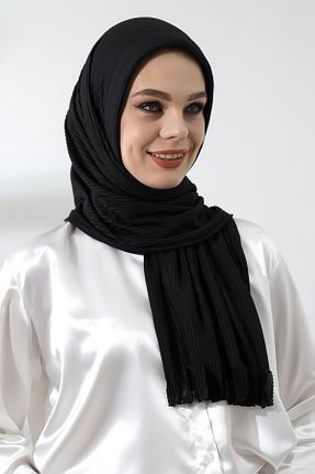 شال مشکی زنانه پنبه ای ihvanonline - کد 782589973