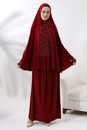 لباس حجاب زرشکی زنانه اورسایز ihvanonline - کد 778804930