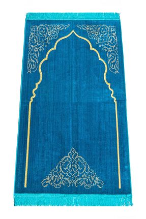 سجاده آبی پنبه ای İhvan - کد 409548035