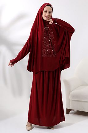 لباس حجاب زرشکی زنانه اورسایز ihvanonline - کد 778804930
