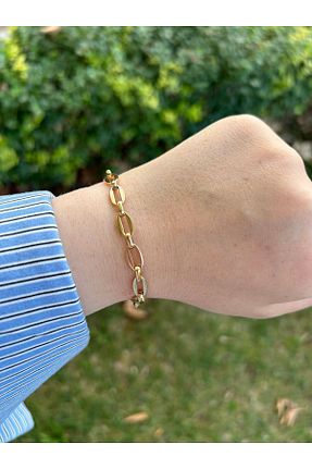 دستبند استیل (فولاد) طلائی زنانه استیل ضد زنگ SHINING - کد 852598193