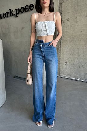 شلوار جین آبی زنانه پاچه پهن XRAY JEANS - کد 857392894