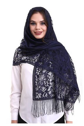 روسری بنفش ساده ihvanonline - کد 650069129