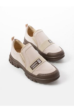 کفش اسنیکر بژ زنانه بند دار Alemdar Shoes - کد 857394394