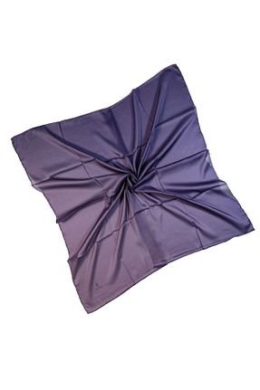 روسری بنفش کرپ ساتن ابریشم mim eşarp - کد 847709604