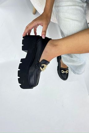 کفش لوفر مشکی زنانه چرم مصنوعی inizio - کد 856037010