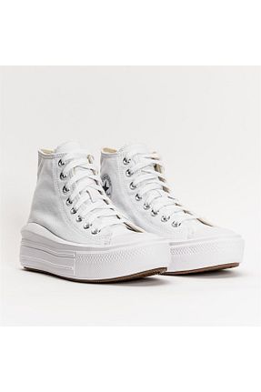 کفش اسنیکر سفید زنانه بند دار Converse - کد 652520126