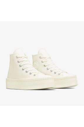 کفش اسنیکر بژ زنانه بند دار Converse - کد 821222356