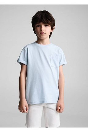 تیشرت آبی بچه گانه رگولار MANGO Kids - کد 824255230