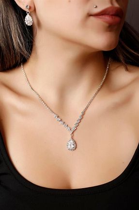 ست جواهر زنانه روکش نقره HUBANN - کد 750152514