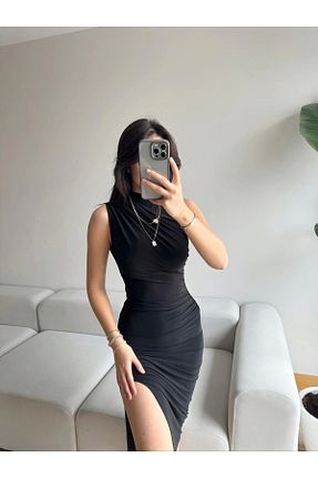 لباس مشکی زنانه بافتنی Zoom Butik - کد 805969550