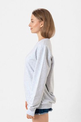 سوئیشرت طوسی زنانه چاپی Tshirthane - کد 788105482