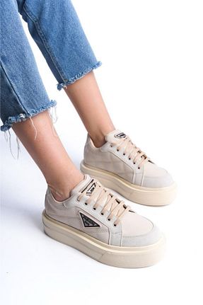 کفش پیاده روی بژ زنانه چرم مصنوعی Ernixs Moda - کد 819718212
