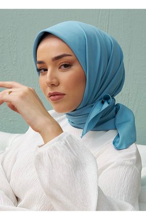 روسری آبی پلی استر Silk Home - کد 857478426