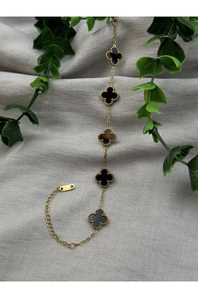 دستبند استیل (فولاد) مشکی زنانه استیل (فولاد) peronice - کد 849806702