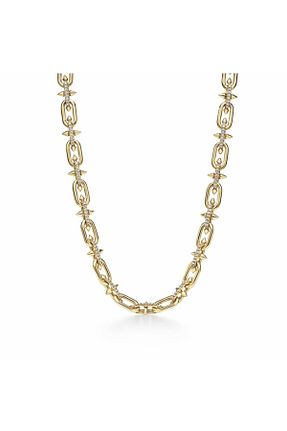 گردنبند استیل ( فولاد ) طلائی زنانه روکش طلا neslyaccessories - کد 857508202