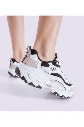 کفش اسنیکر سفید زنانه بند دار Skechers - کد 857547965