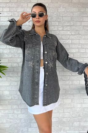 کت طوسی زنانه تنگ GÜLSELİ - کد 857547375