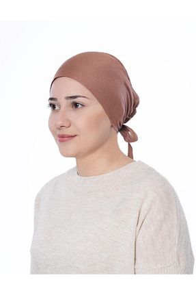 کلاه شنای حجاب قهوه ای زنانه meva asel - کد 834652175