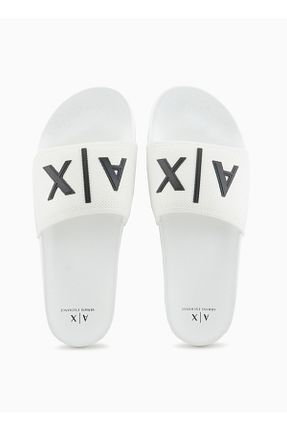 دمپائی سفید مردانه پاشنه تخت Armani Exchange - کد 857572142