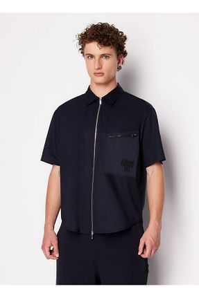 پیراهن سرمه ای مردانه رگولار Armani Exchange - کد 857557636